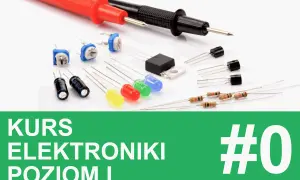 Zacznij swój kurs elektroniki od podstaw! Na zdjęciu elementy: rezystory, kondensatory, diody LED, tranzystory i potencjometry.