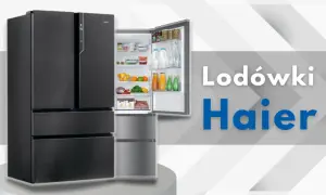 Czarna, nowoczesna lodówka Haier z otwartymi drzwiczkami, pełna świeżej żywności. Sprawdź lodówki Haier opinie i wybierz idealny model dla siebie.
