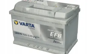 Akumulator samochodowy Varta LED70 EFB 70Ah, 760A. Profesjonalny, podwójnego przeznaczenia, z 2x dłuższą żywotnością cyklu.