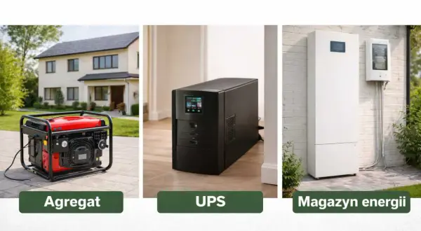 Agregat, UPS i magazyn energii – rozwiązania zapewniające zasilanie awaryjne domu.