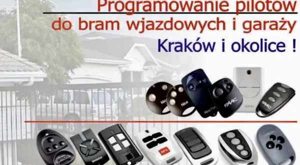 Programowanie pilotów do bram wjazdowych i garaży w Krakowie. Różne modele pilotów, dowiedz się, jak zaprogramować pilot do bramy.