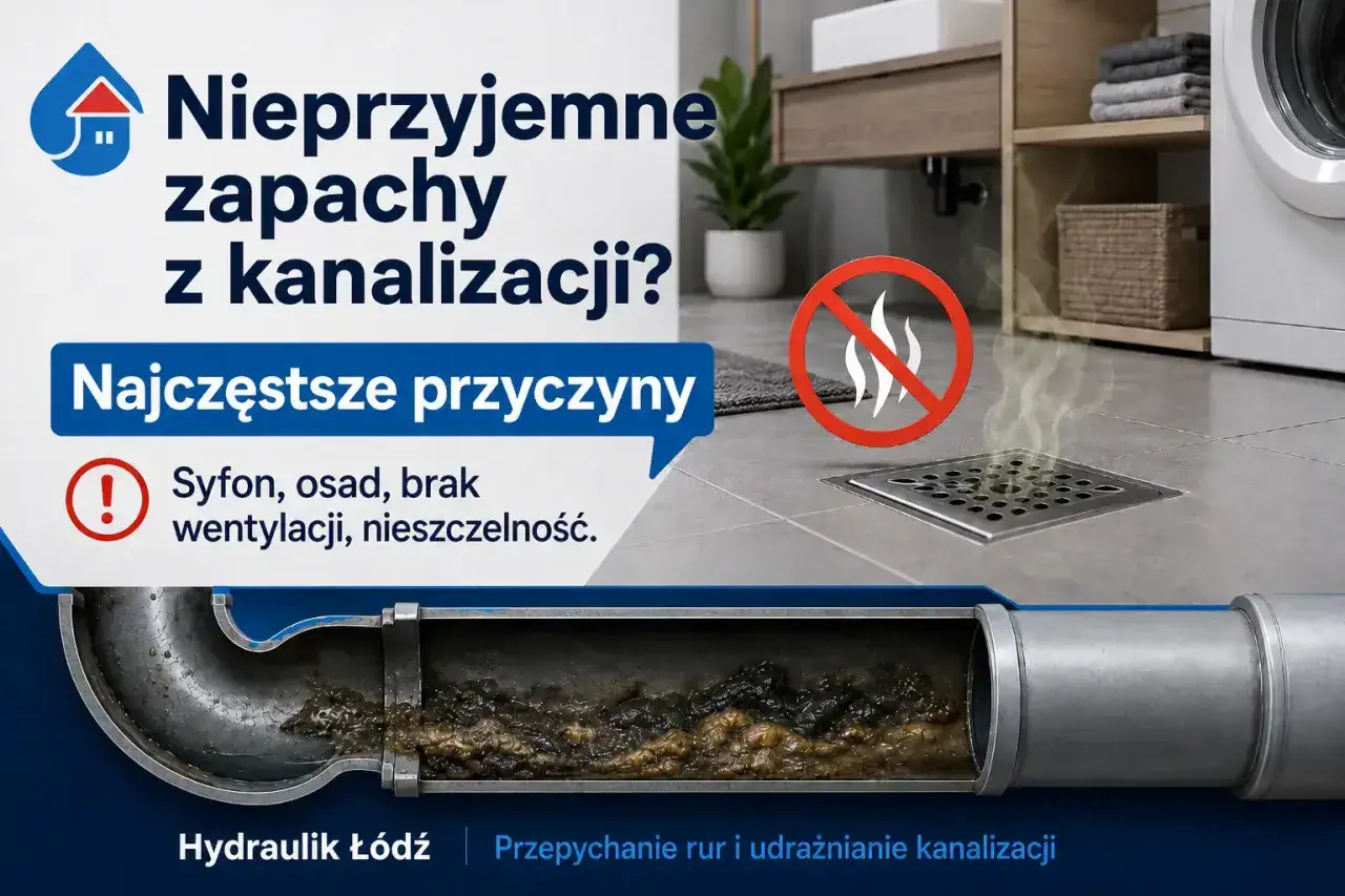 Z kanalizacji śmierdzi szambem? Zobacz, co może być przyczyną nieprzyjemnych zapachów z rur i jak hydraulik Łódź pomoże udrożnić odpływy.