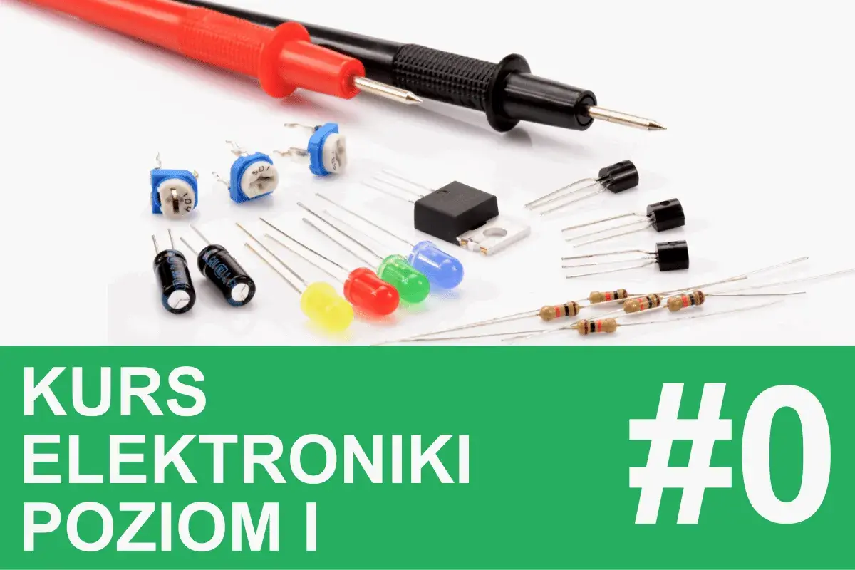 Zacznij swój kurs elektroniki od podstaw! Na zdjęciu elementy: rezystory, kondensatory, diody LED, tranzystory i potencjometry.