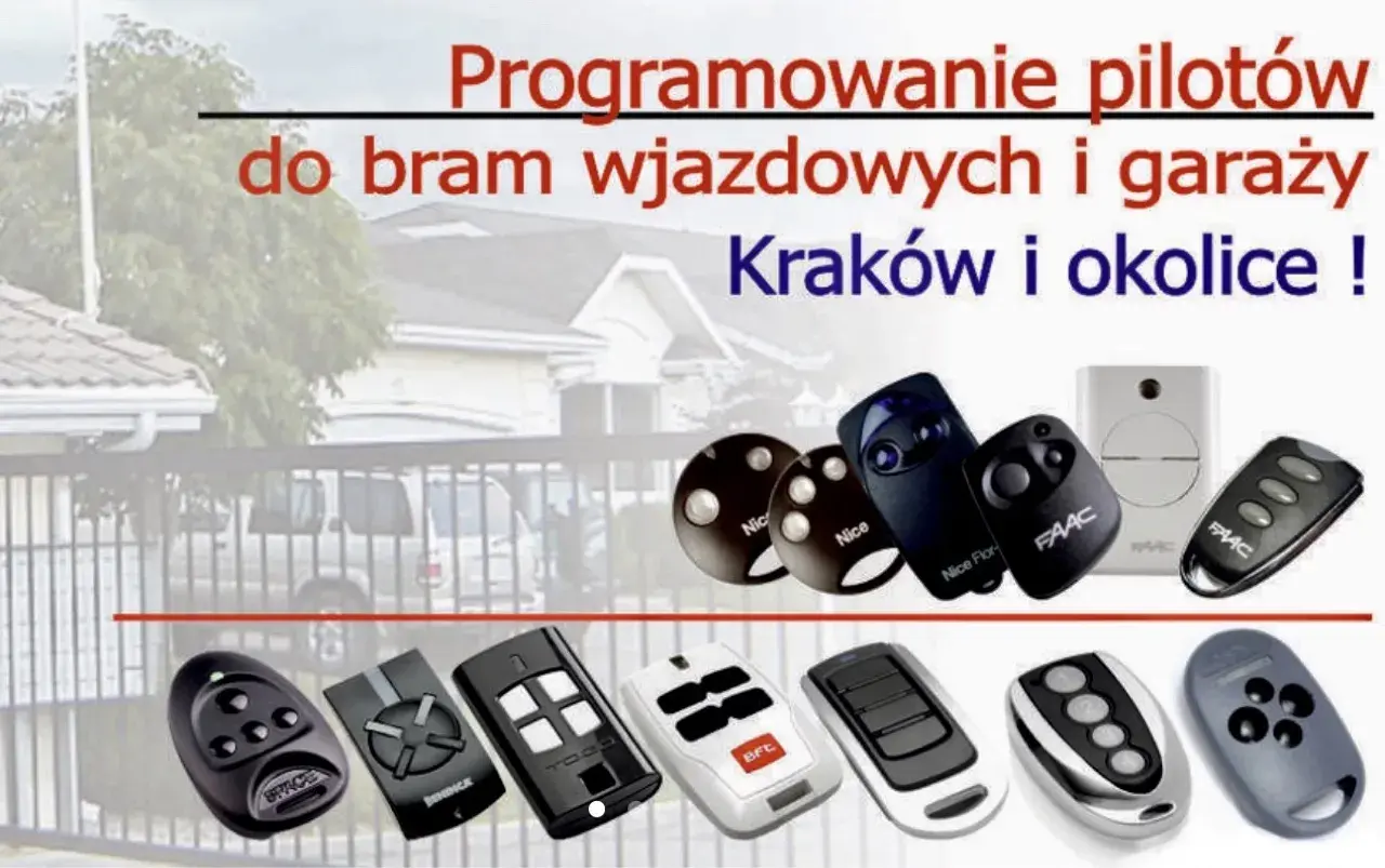 Programowanie pilotów do bram wjazdowych i garaży w Krakowie. Różne modele pilotów, dowiedz się, jak zaprogramować pilot do bramy.