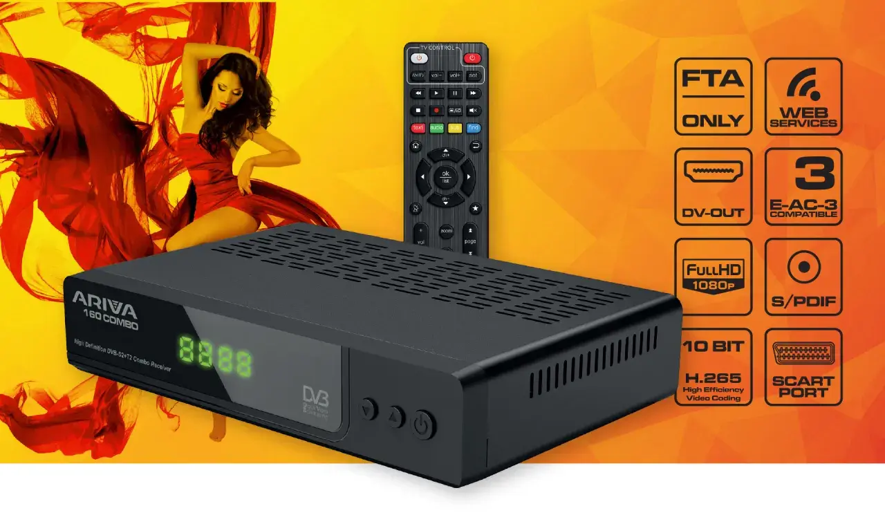 Szukasz idealnego dekodera do telewizji naziemnej? Ariva 160 Combo to Twój wybór! Odbieraj kanały DVB-S2+T2 w Full HD, korzystaj z usług internetowych i ciesz się doskonałą jakością obrazu.