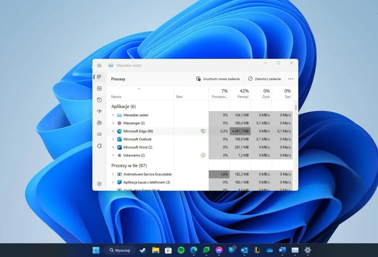 Menedżer zadań Windows autostart