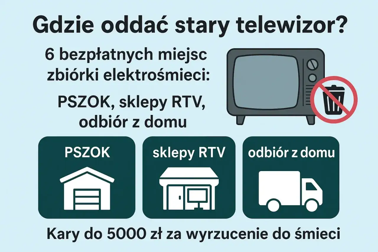 punkty zbiórki elektrośmieci, recykling telewizorów