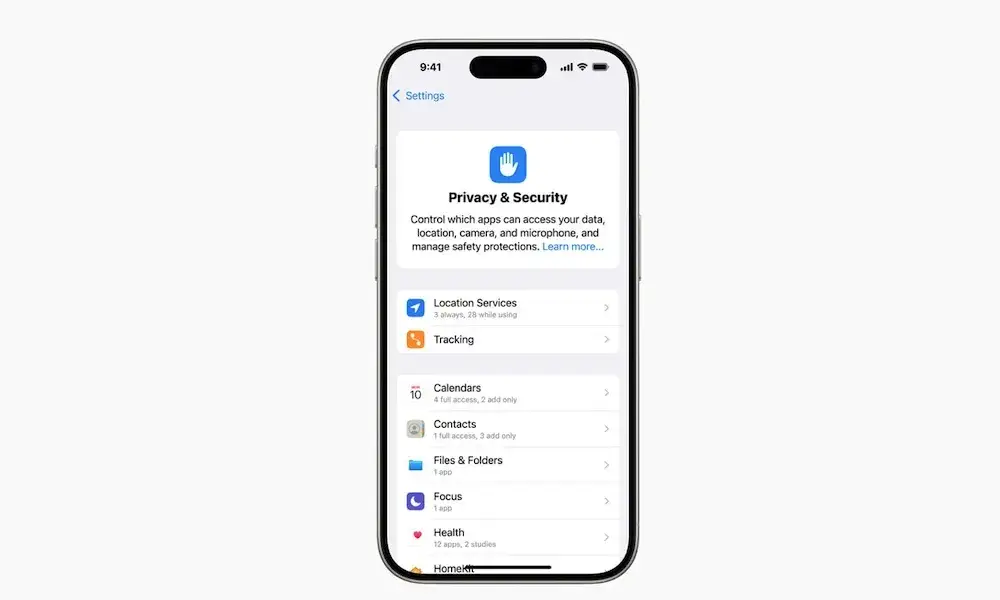 Funkcje pakietów bezpieczeństwa iPhone