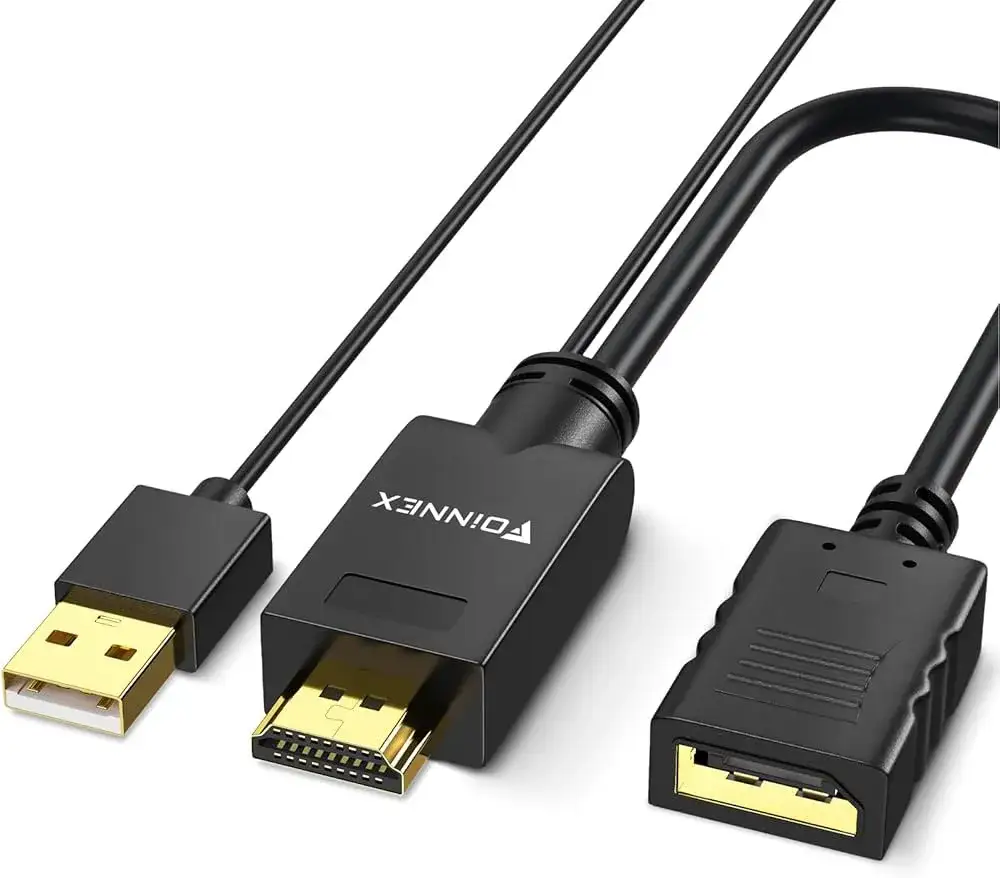 kabel HDMI, porty HDMI w laptopie i telewizorze, przejściówki HDMI
